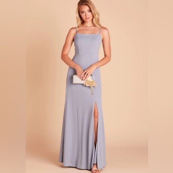 Birdy Grey Dresses & Skirts - Birdy Grey  Benny crepe dress dusty blue Large NWT